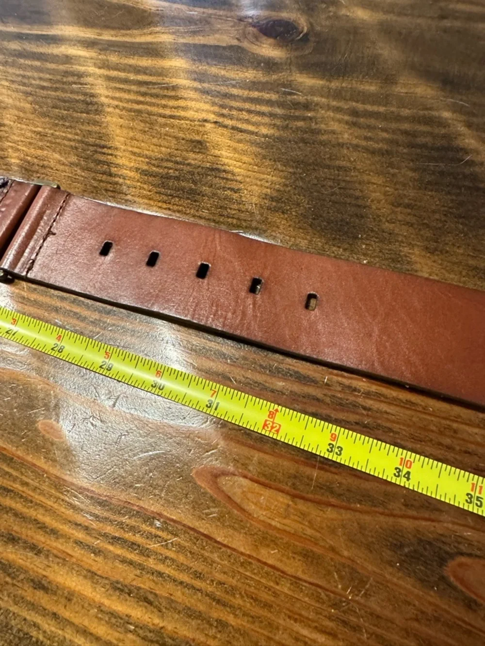 Ann Taylor LOFT Belt Brown Genuine Leather Braided Woven Gold Buckle Size XS/S